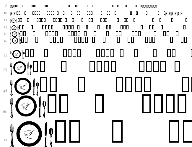 AL Place Settings Letters Водопад 