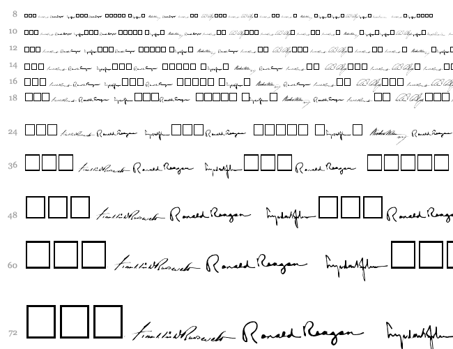 American Presidents SAMPLE Wasserfall 