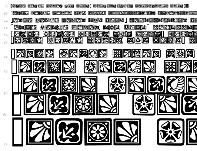 Art Noveau Dingbats Cascata 