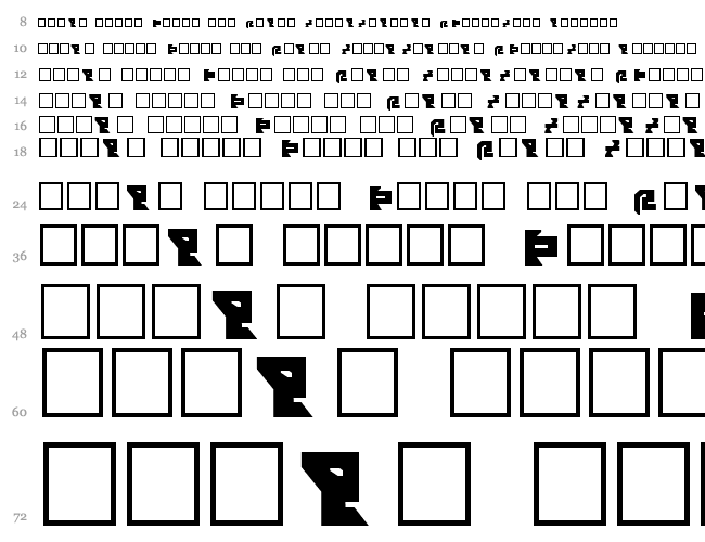 AVIAN/MYRMICAT numerals Waterfall 