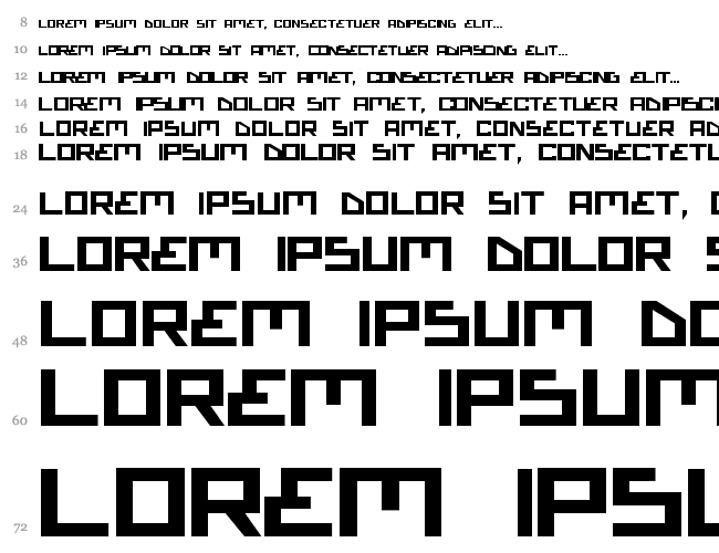 Bionic Type Expanded Bold Cascade 