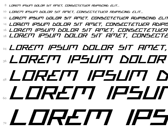 Bionic Type Expanded Italic Водопад 