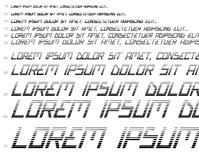 Bionic Type Grad Italic Wasserfall 