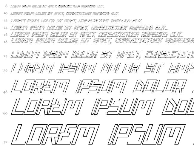 Bionic Type Out Italic Водопад 