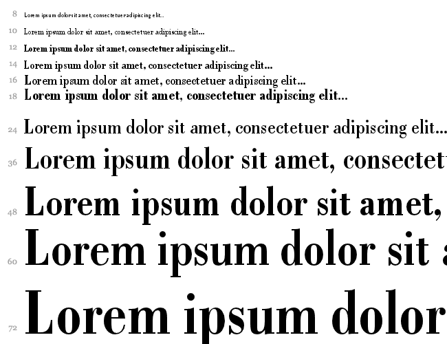 Bodoni Wasserfall 