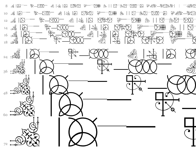 BorderfontClassicalsPlain Waterfall 