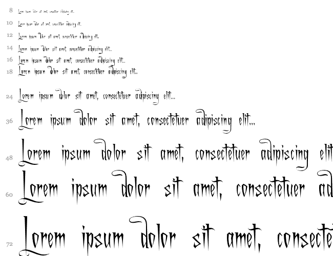 Charming Font Cascade 