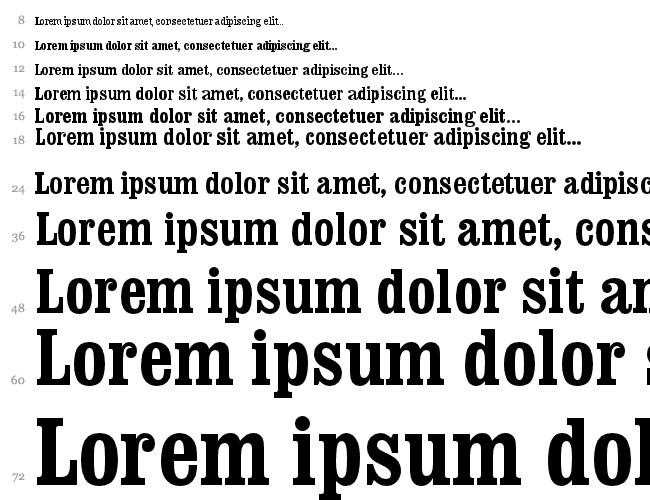 Clarendon Condensed Wasserfall 