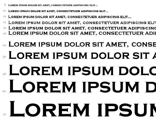 Copperplate Gothic Bold Wasserfall 