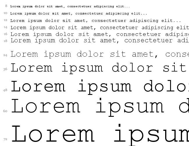 Courier New Cyr Cascade 