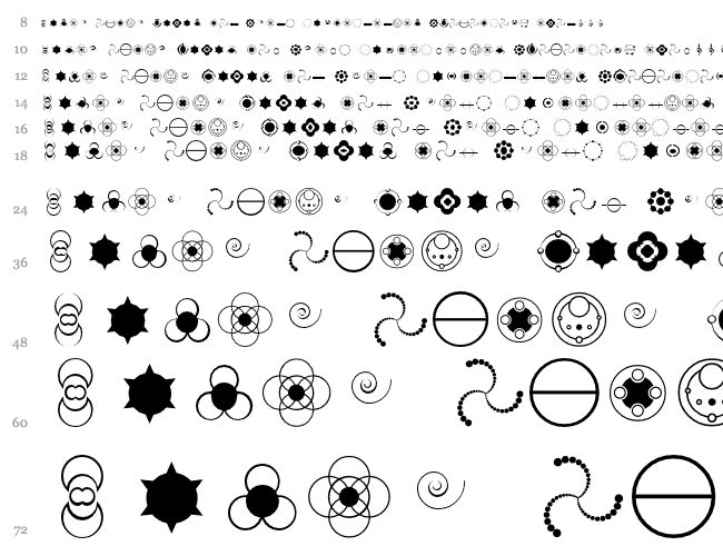 Crop Circle Dingbats Водопад 