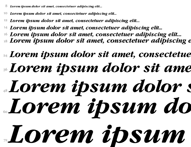 Garamond-BoldItalic Wasserfall 