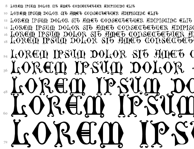 Curled Serif Водопад 