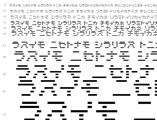 D3 DigiBitMapism Katakana Thin Водопад 