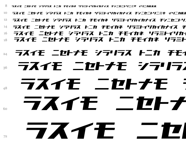 D3 Factorism Katakana Italic Waterfall 