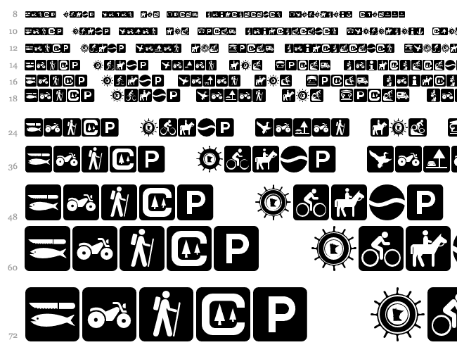 DNR Recreation Symbols Wasserfall 