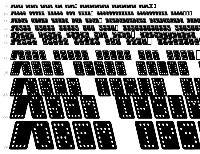 Domino normal kursiv Wasserfall 