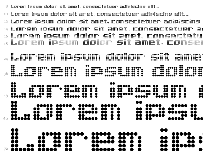 Dot Font Wasserfall 