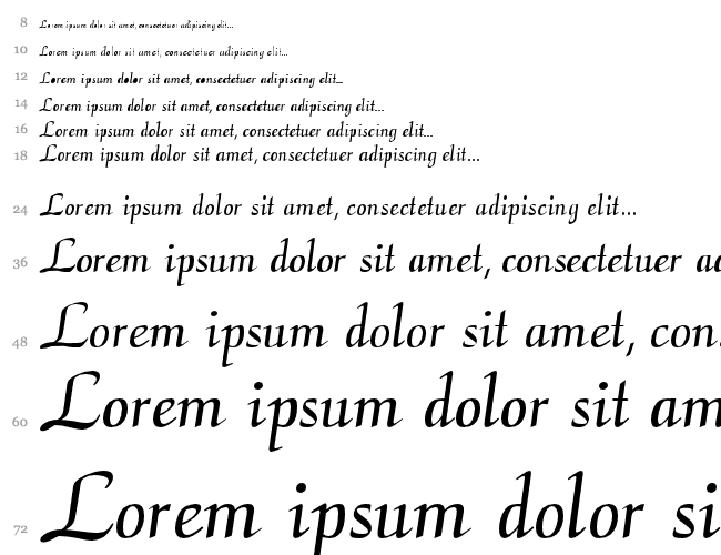 Elegans Script SSi Waterfall 