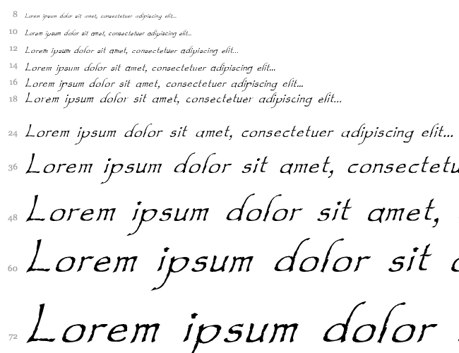 Feldicouth Italic Bend Cascade 