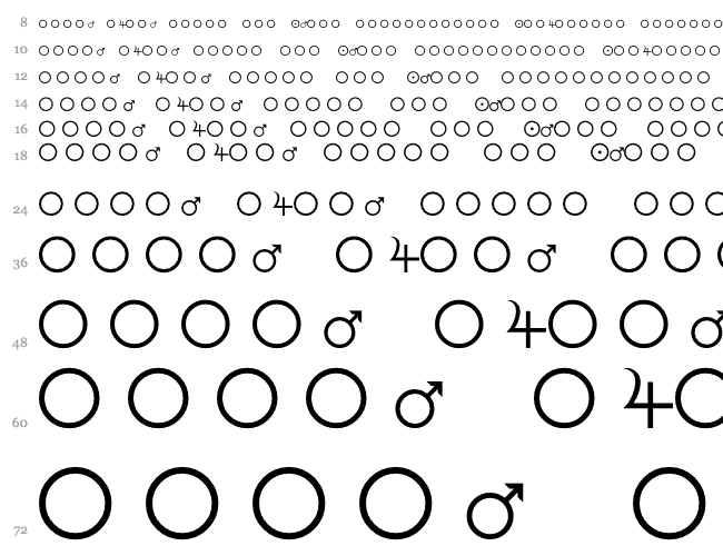 Female and Male Symbols Cascade 