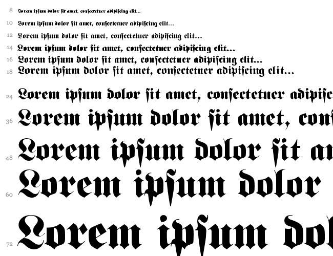 Fette Fraktur Cascata 