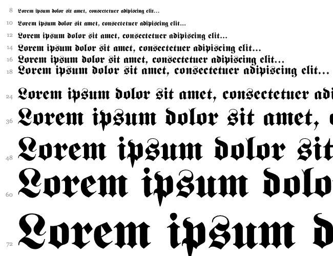 FetteFraktur Cascade 