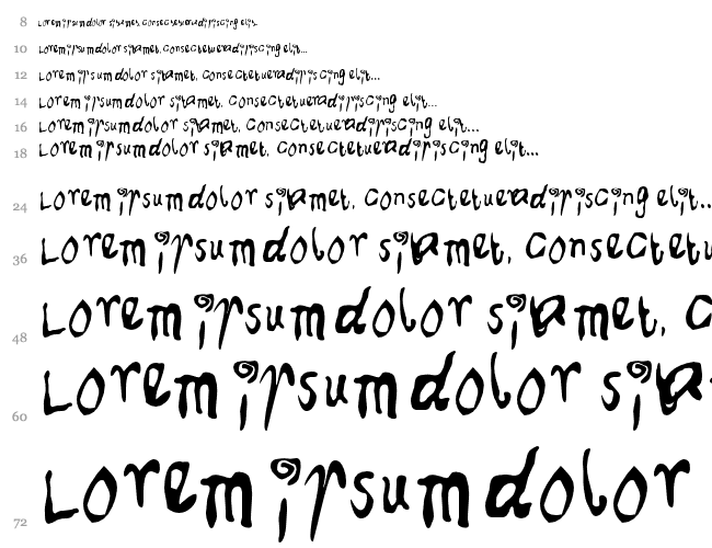 Font for Erin Водопад 