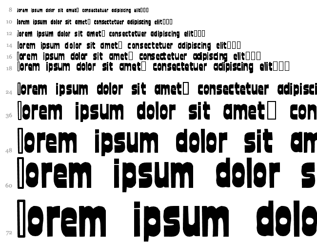 font twelve Водопад 