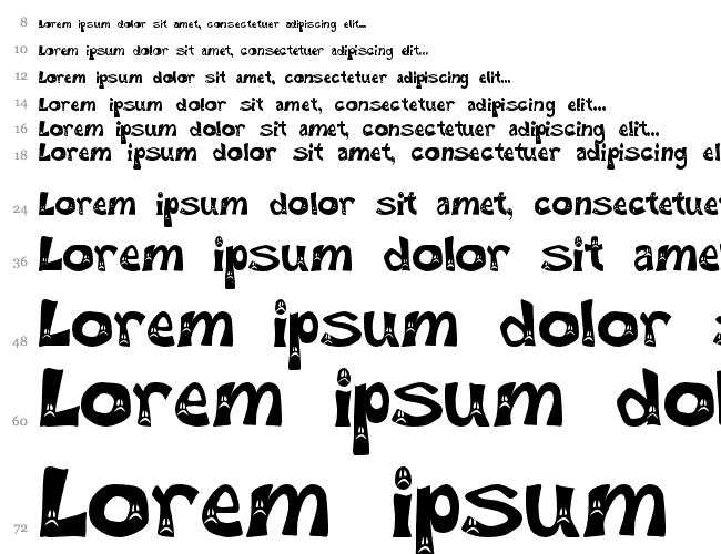 Frowny Font Cascade 