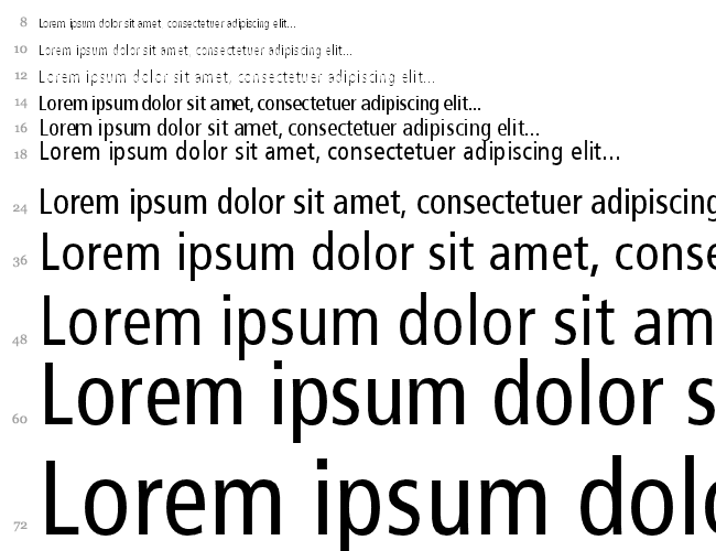 Frutiger 57Cn Wasserfall 