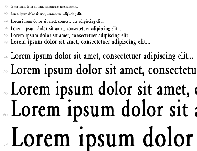 Garamond-Normal Condensed Waterfall 