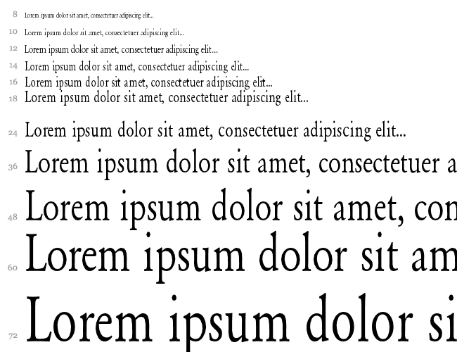 Garamond-Normal Condensed Waterfall 