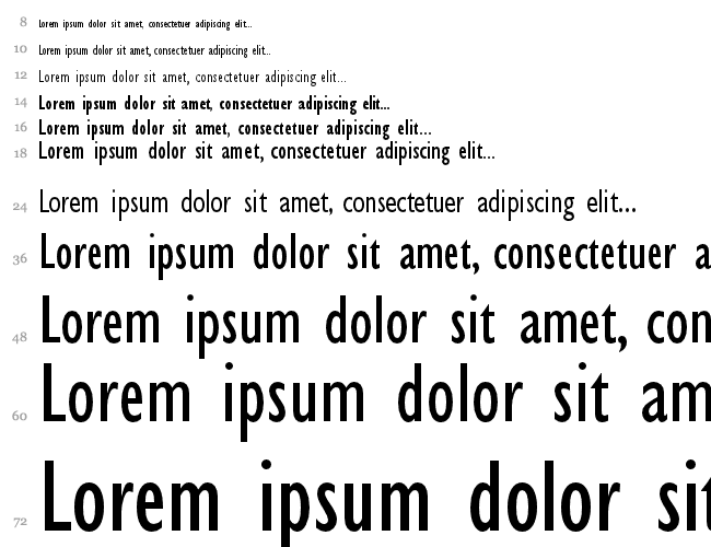 Gill Sans MT Condensed Wasserfall 