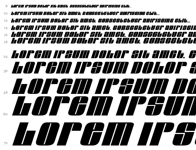 Glasser Italic Wasserfall 