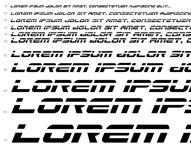 Gunship Laser Italic Cascade 