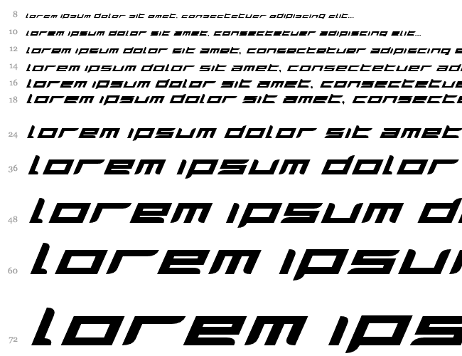Harrier Bold Expanded Italic Waterfall 