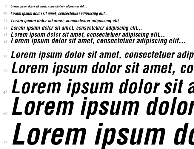 Helvetica-Condensed Wasserfall 