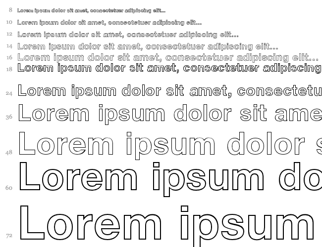 Helvetica75Outline Водопад 