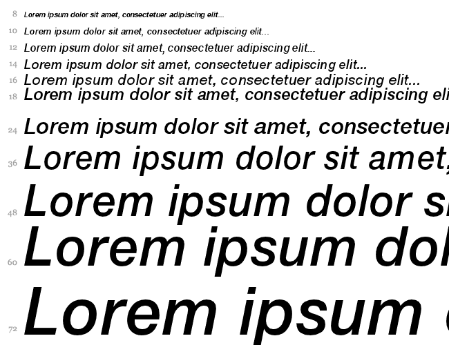 Helvetica 65 Medium Wasserfall 