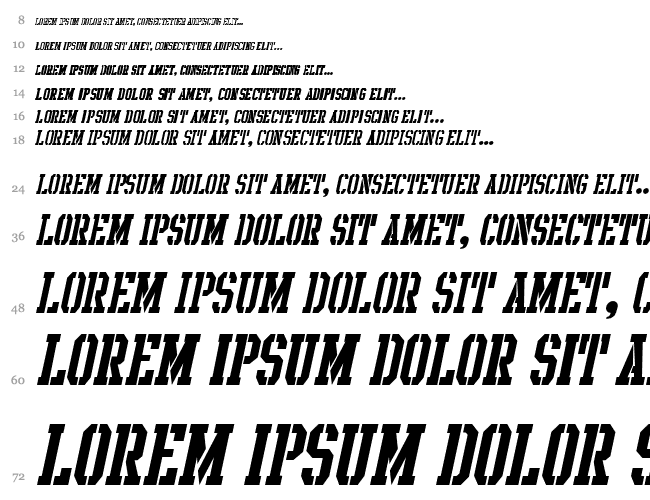 Intramural Stencil Italic JL Cascade 