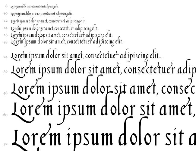 Italian Cursive, 16th Century Водопад 