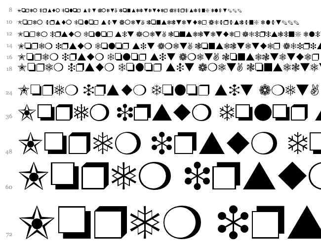 ITC Zapf Dingbats Водопад 