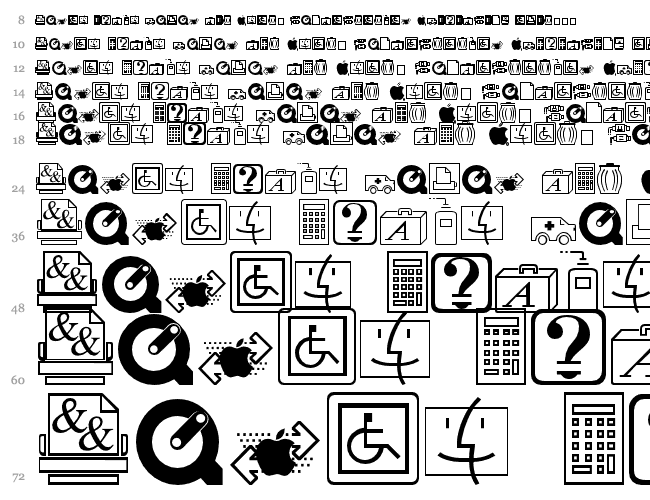 Mac Dingbats Водопад 