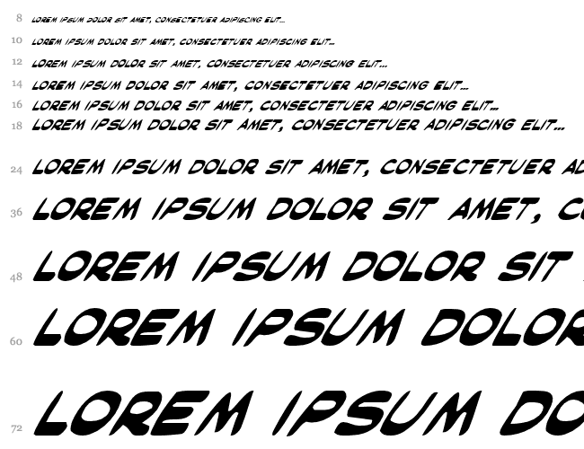 Masked Marvel Italic Cascade 