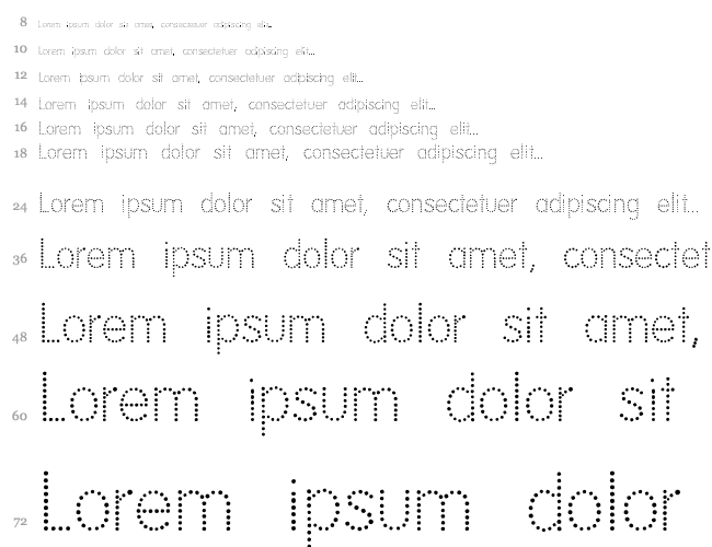 National First Font Dotted Cascade 