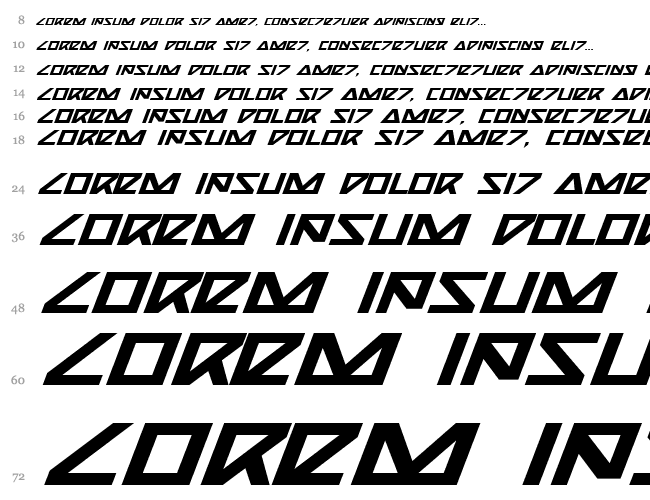 Nick Turbo Bold Expanded Italic Cachoeira 