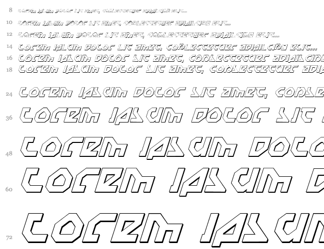 Nostromo 3D Italic Wasserfall 