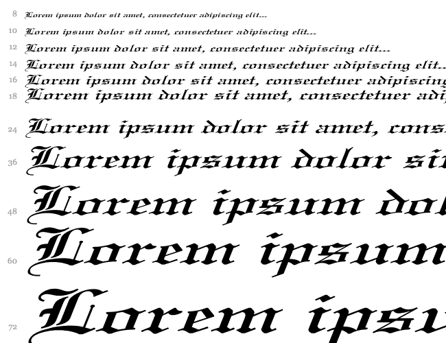 Old English Ex Italic Wasserfall 