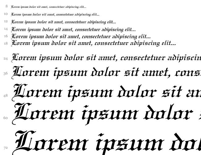 Old English Italic Cascata 